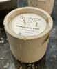 Quincy Candle Co. Concrete White/Gold Candle - Large Cylinder - Thumbnail 1