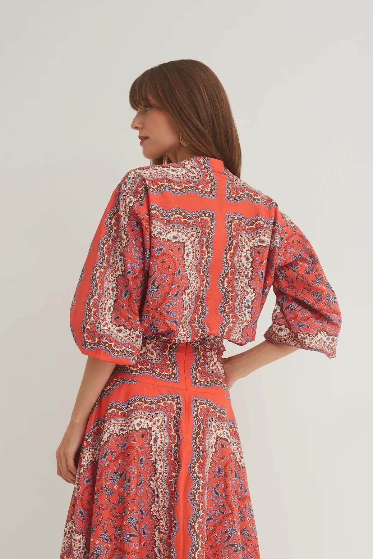 Cara Cara Perrin Top - Paisley Scarf Coral - Image 2 of 3