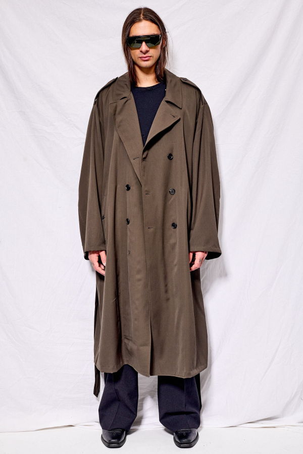 Assembly Brown Suiting Trench Coat