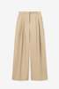 MKDT Pemma Bonded Cotton Poly Pants - Beige - Thumbnail 1