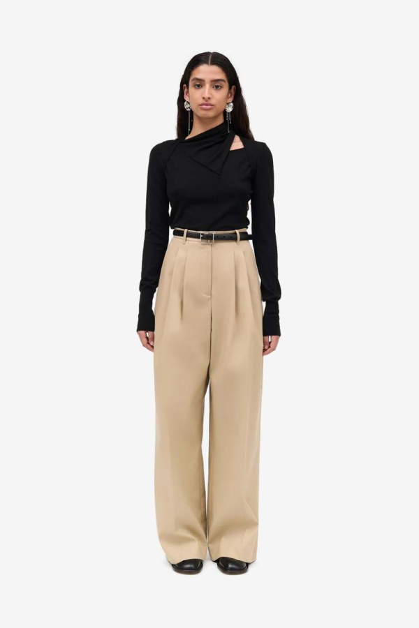 MKDT Pemma Bonded Cotton Poly Pants - Beige