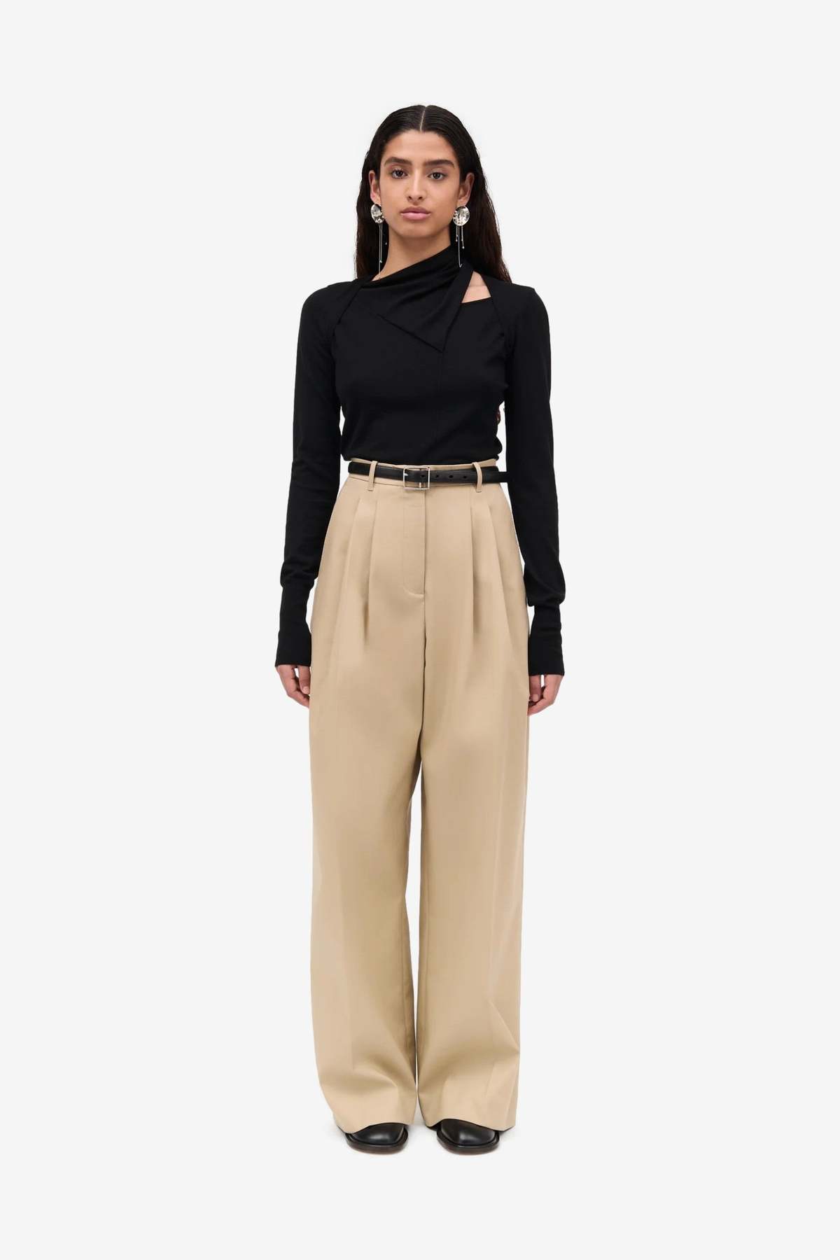 MKDT Pemma Bonded Cotton Poly Pants - Beige - Image 2 of 4