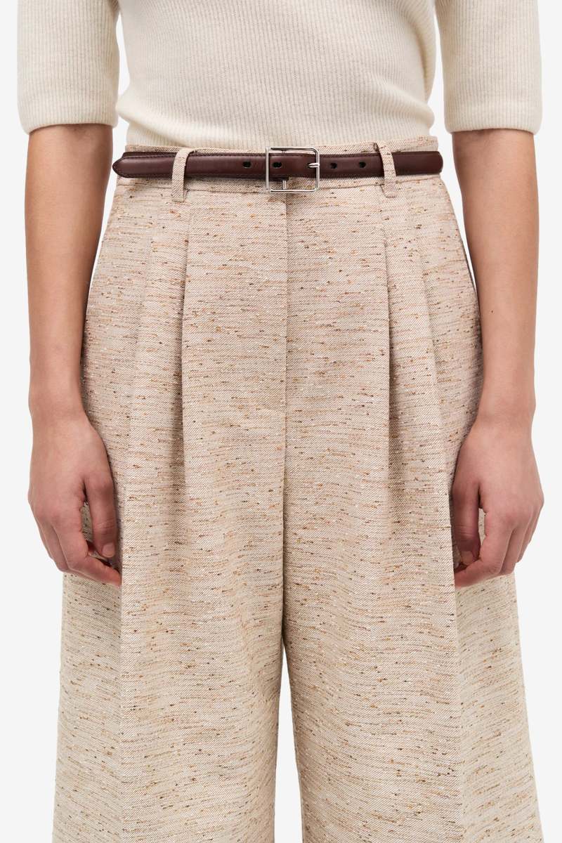MKDT Pennie Textured Wool Pants - City Brown