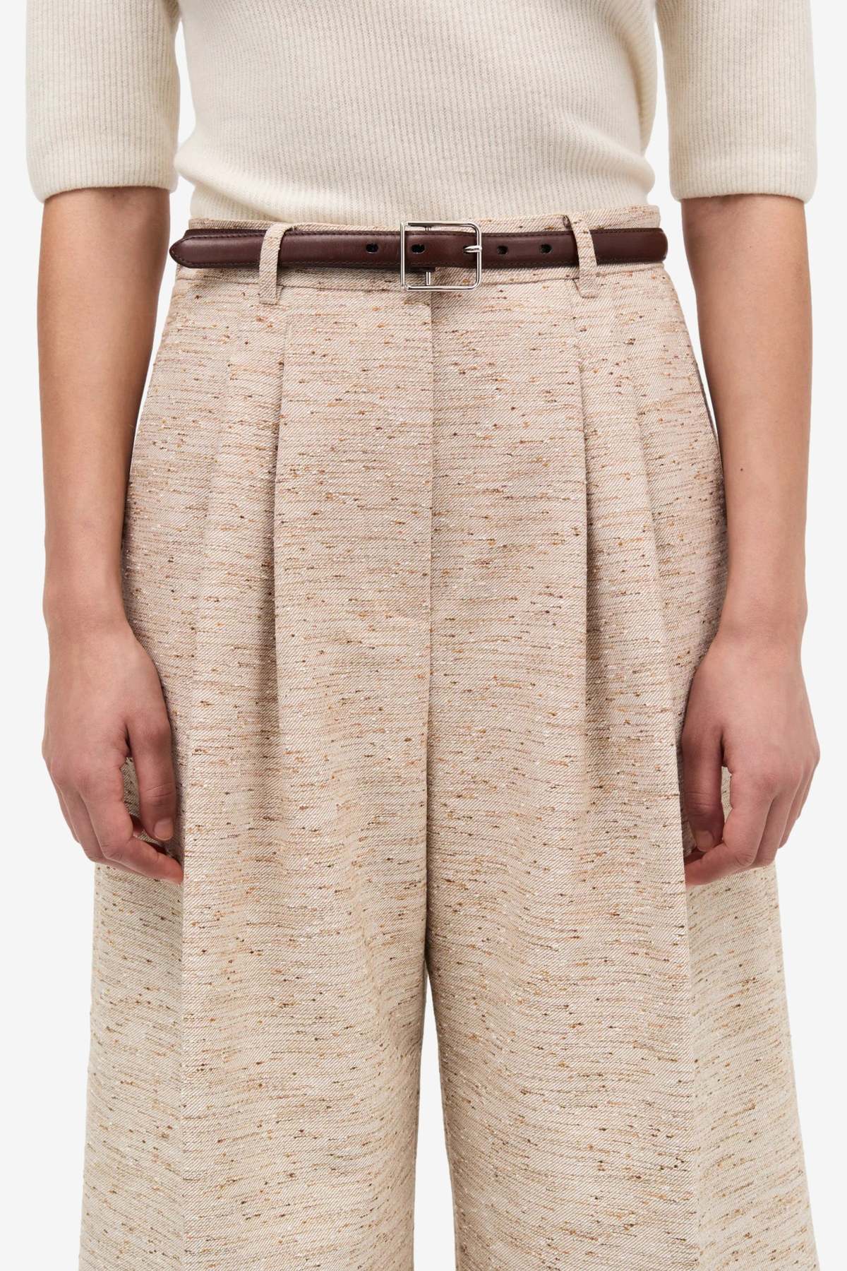 MKDT Pennie Textured Wool Pants - City Brown - Image 4 of 4