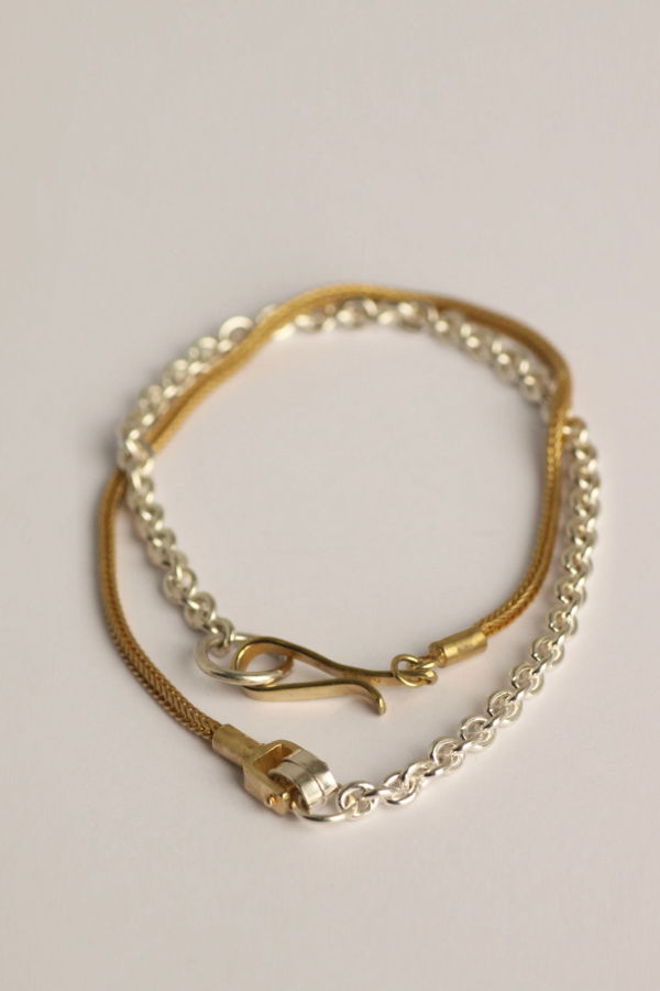 iolom Foxtail Chain Bracelet - Silver/Gold