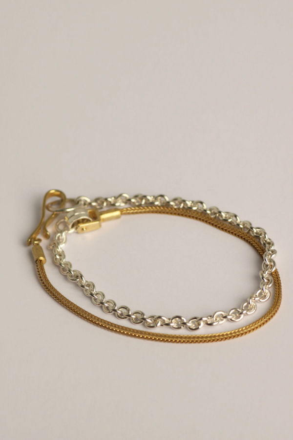 iolom Foxtail Chain Bracelet - Silver/Gold
