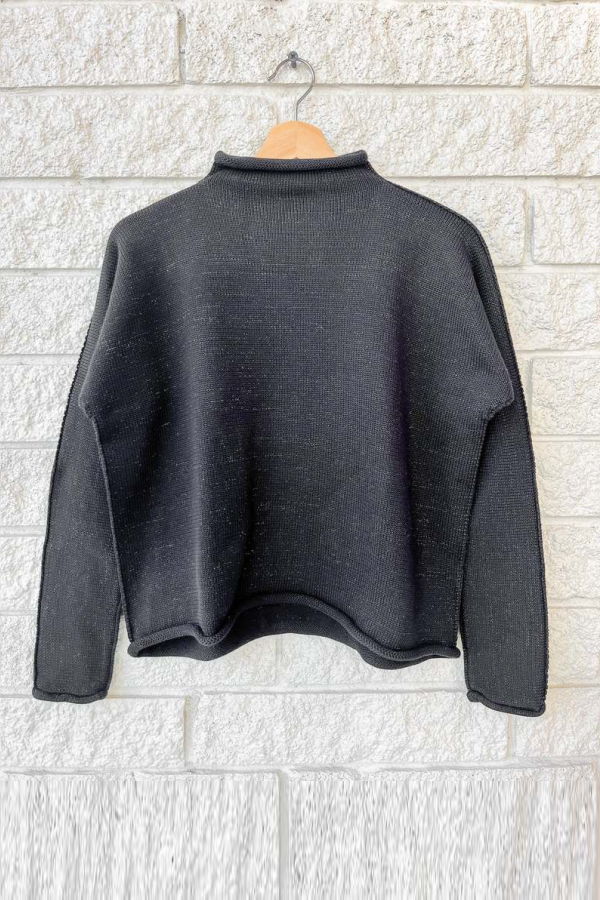 Frank & Eileen Monterey Sweater - Black + Black Glitter