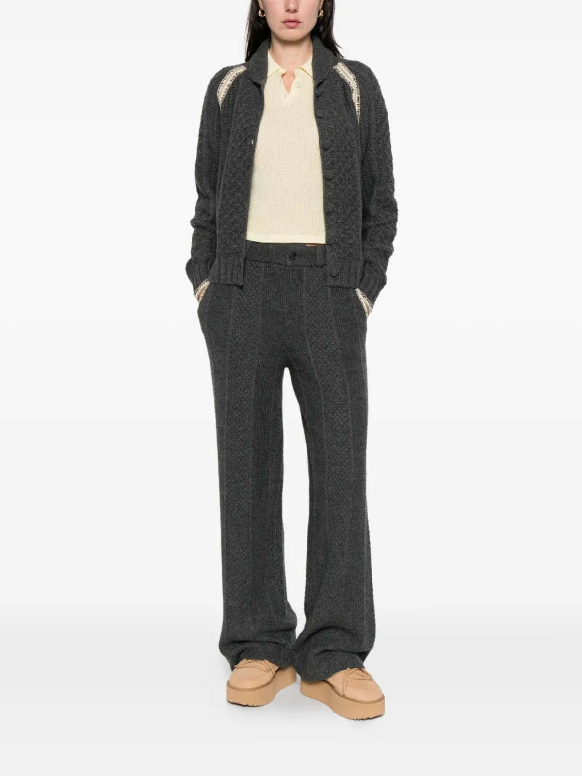 Guest in Residence Shrunken Polo Sweater - Image 2 of 5