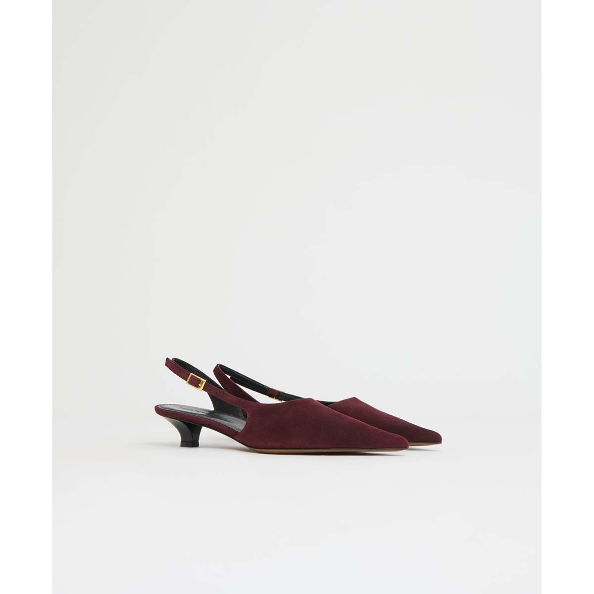 Mansur Gavriel Anna Slingback Shoes - Plum - Image 2 of 4