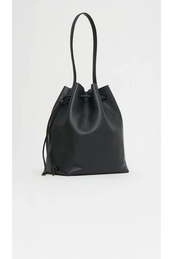 Mansur Gavriel Drawstring Cabas Handbag - Black