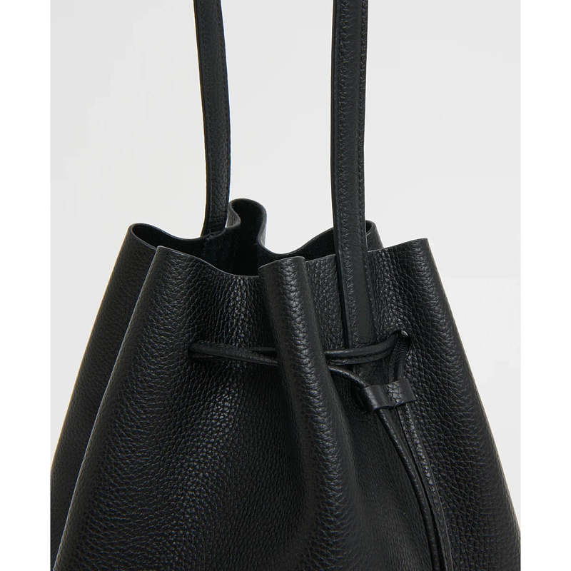 Mansur Gavriel Drawstring Cabas Handbag - Black