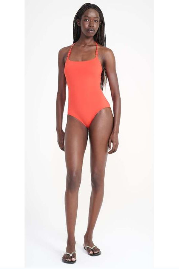 Staud Laird One Piece Swimsuit - Flame