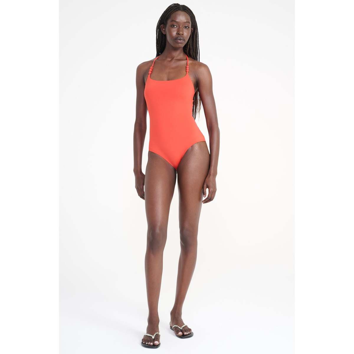 Staud Laird One Piece Swimsuit - Flame - Image 1 of 3