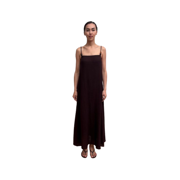 Staud Laura Dress - Dark Chocolate