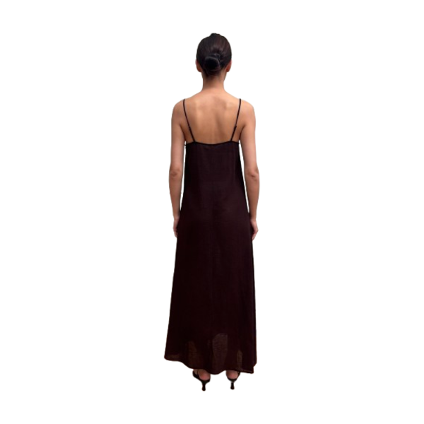 Staud Laura Dress - Dark Chocolate