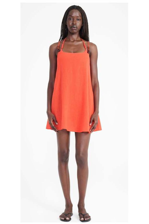 Staud Laura Mini Dress - Flame