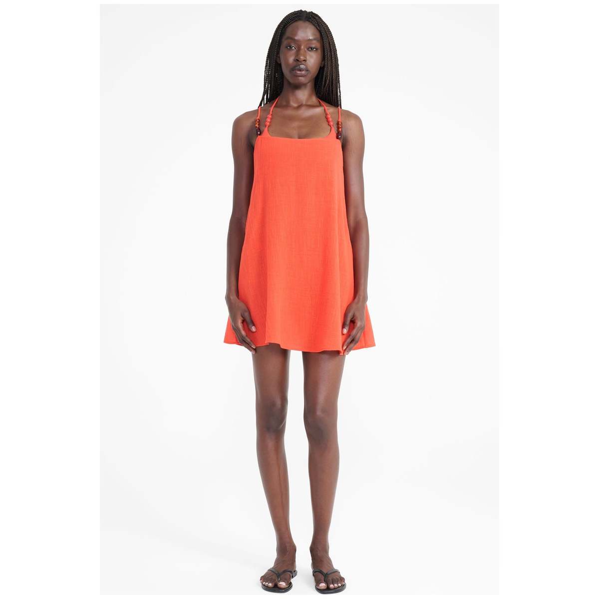 Staud Laura Mini Dress - Flame - Image 1 of 3