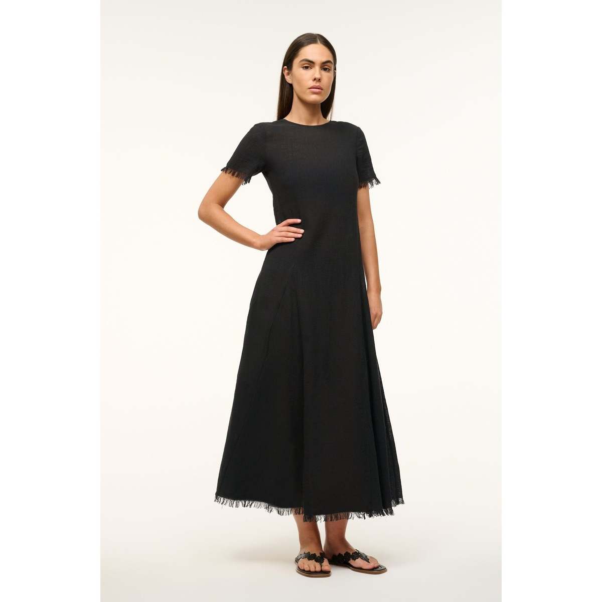 Staud Le Havre Dress - Black - Image 2 of 4