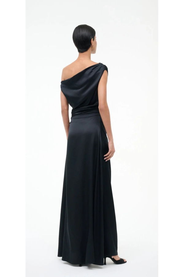 Staud Phare Silk Maxi Dress - Black