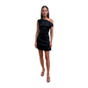 Staud Phare Silk Mini Dress - Black - Thumbnail 1