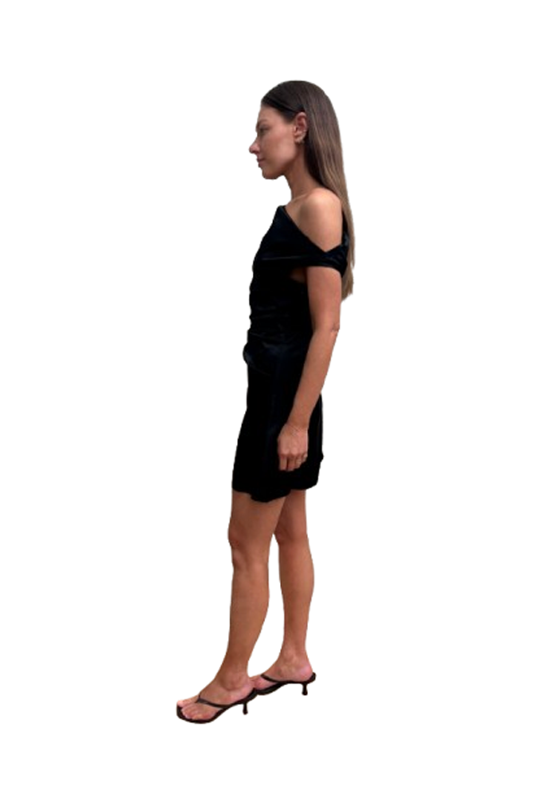 Staud Phare Silk Mini Dress - Black