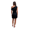 Staud Phare Silk Mini Dress - Black - Thumbnail 3