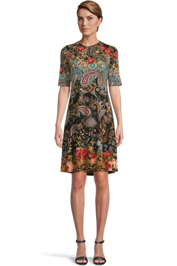 Johnny Was Janie Favorite Mock Neck Dress - Leto