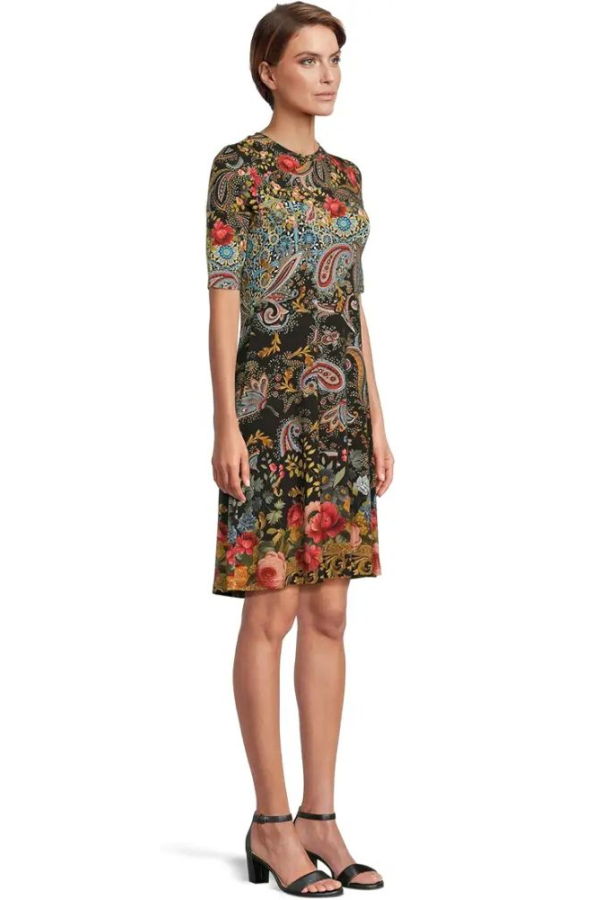 Johnny Was Janie Favorite Mock Neck Dress - Leto