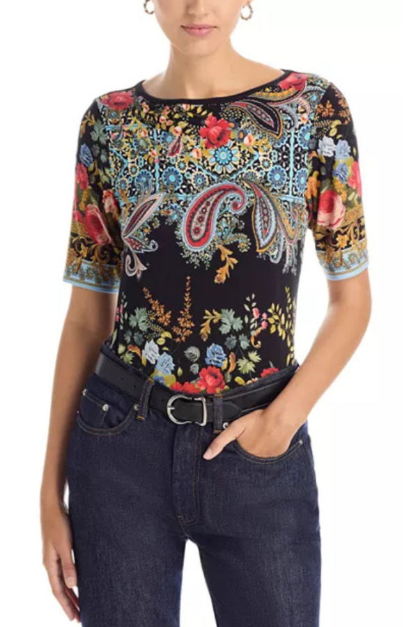 Johnny Was The Janie Favorite Boatneck Tee - Leto