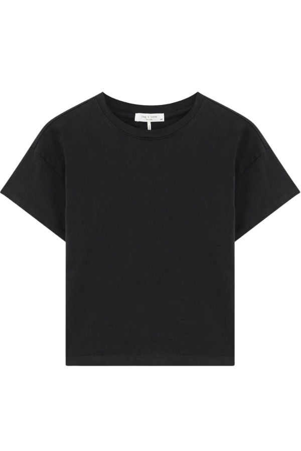 Rag & Bone Kelly Boxy Jersey Tee - Black