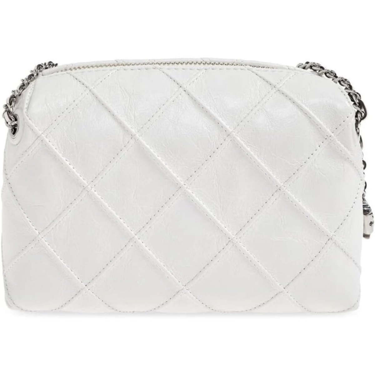 Tory Burch Fleming Distressed Leather Crossbody Bag - Blanc - Image 2 of 2