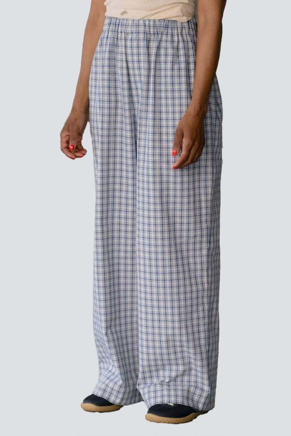 Baserange Blue Check Claude Pants