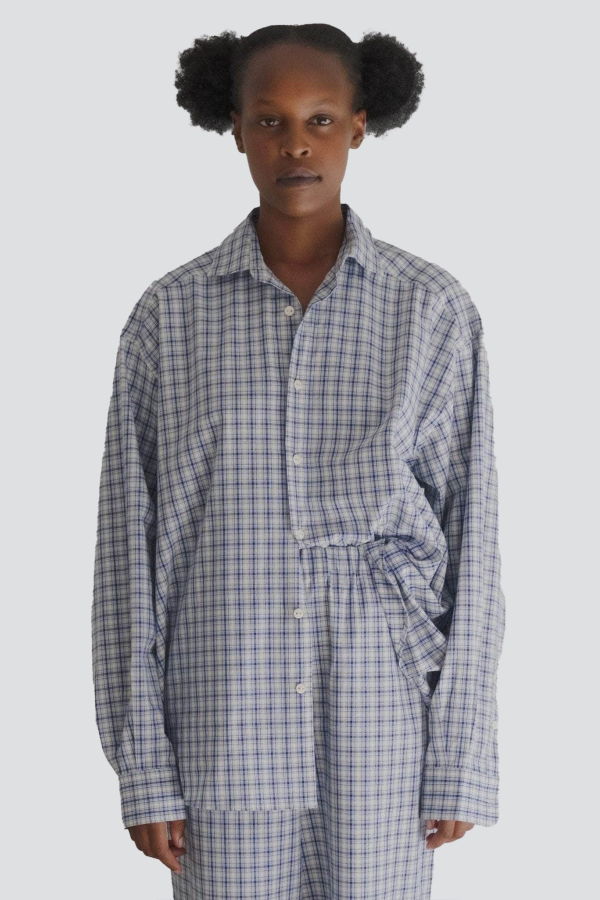 Baserange Claude Shirt - Blue Check