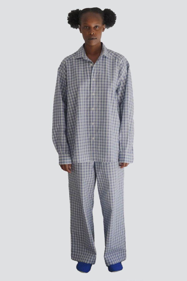 Baserange Claude Shirt - Blue Check