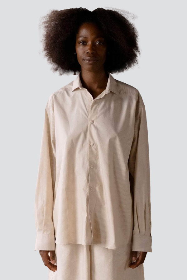 Baserange Brown Stripe Claude Shirt