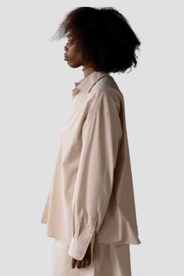 Baserange Brown Stripe Claude Shirt