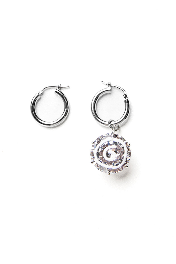 MM6 Maison Margiela Pendant-Embellished Hoop Earrings