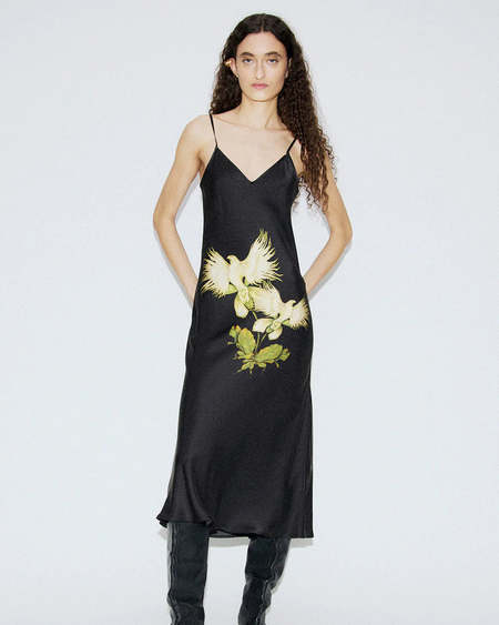 silk laundry 90s slip dress pine 90s Slip Dress