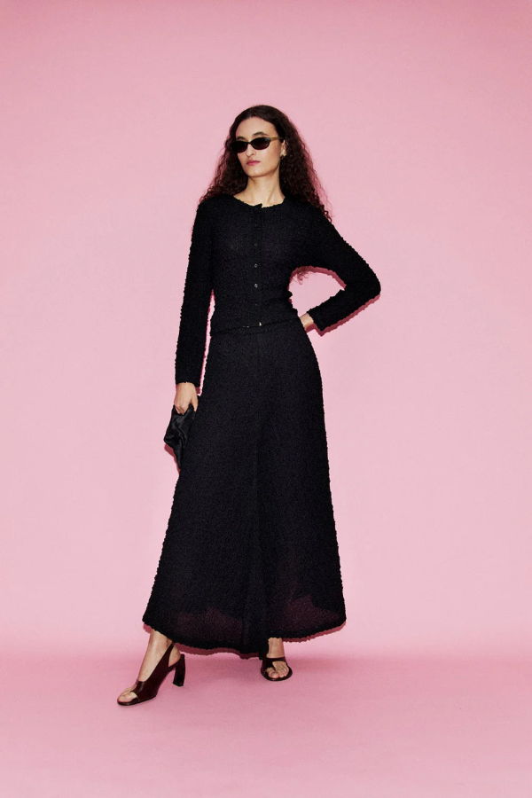 Silk Laundry Elena Long Sleeve Top - Black