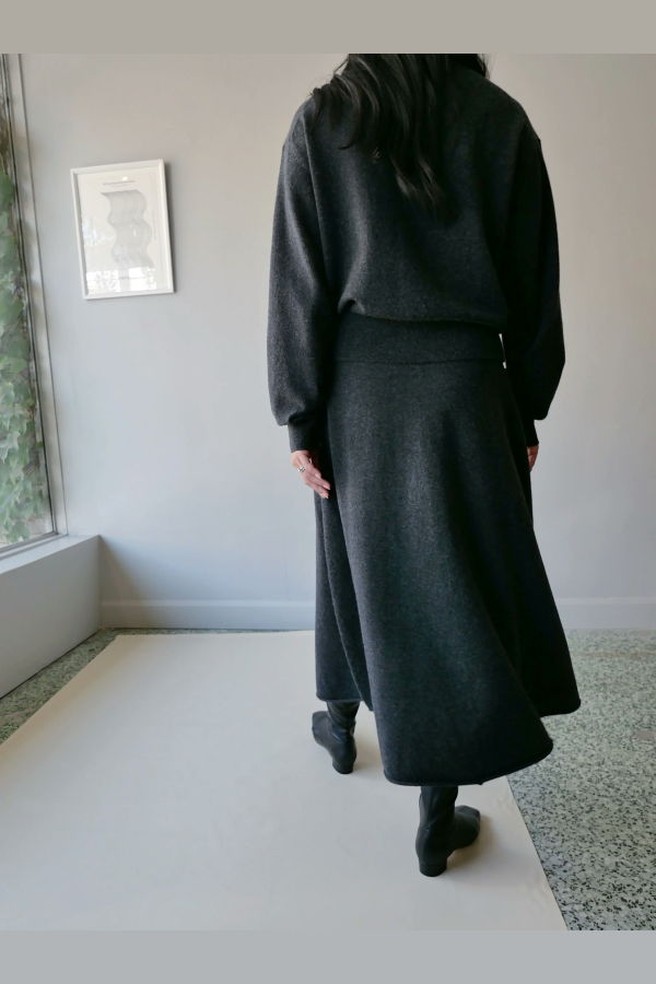 Extreme Cashmere N°388 Ease Skirt - Shadow