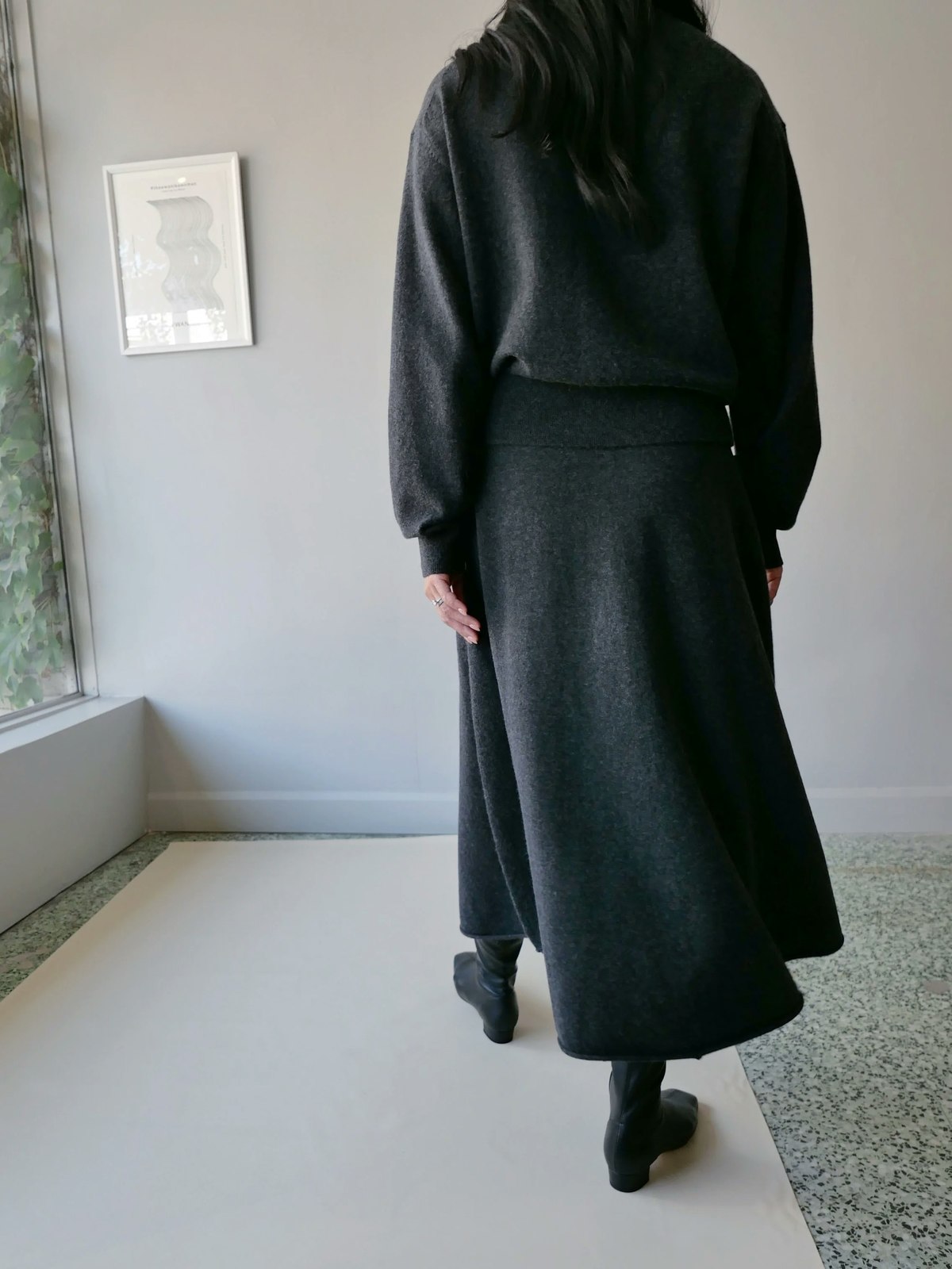 Extreme Cashmere N°388 Ease Skirt - Shadow - Image 1 of 4