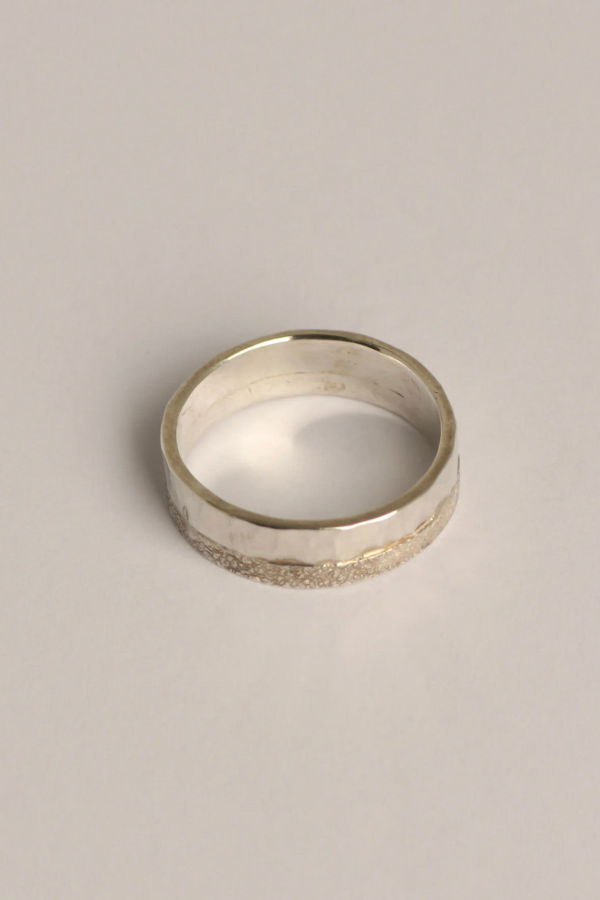 iolom Twin Texture Ring - Silver