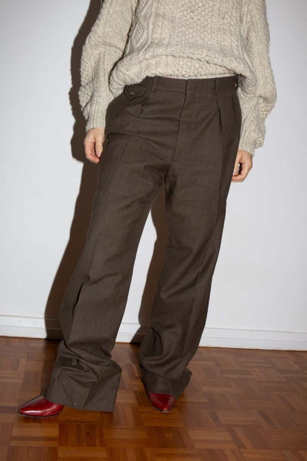 Ralph Lauren Wool Trousers - Olive Green