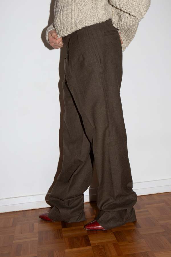 Ralph Lauren Wool Trousers - Olive Green