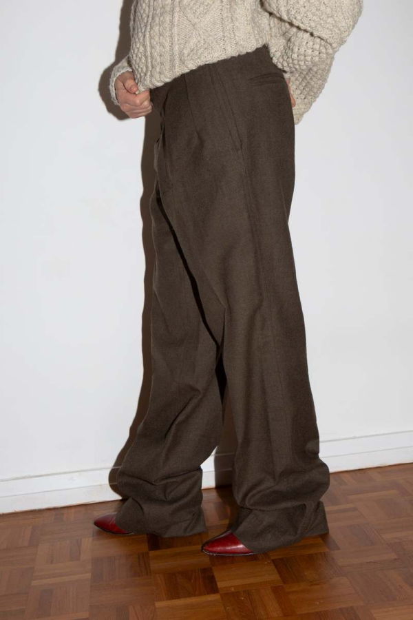 Ralph Lauren Wool Trousers - Olive Green