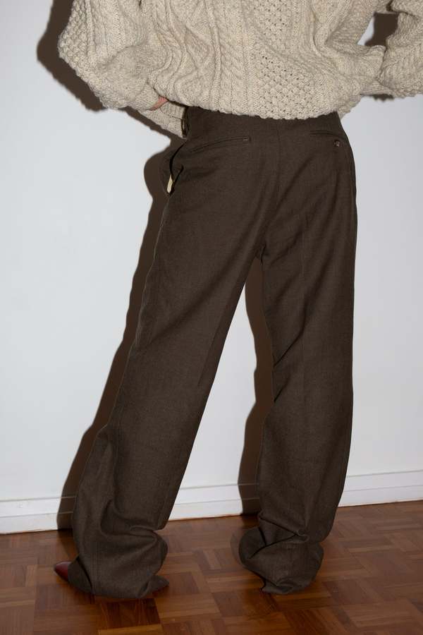 Ralph Lauren Wool Trousers - Olive Green
