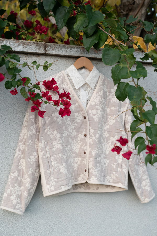 Jess Meany Stone Agave Quilted Coat