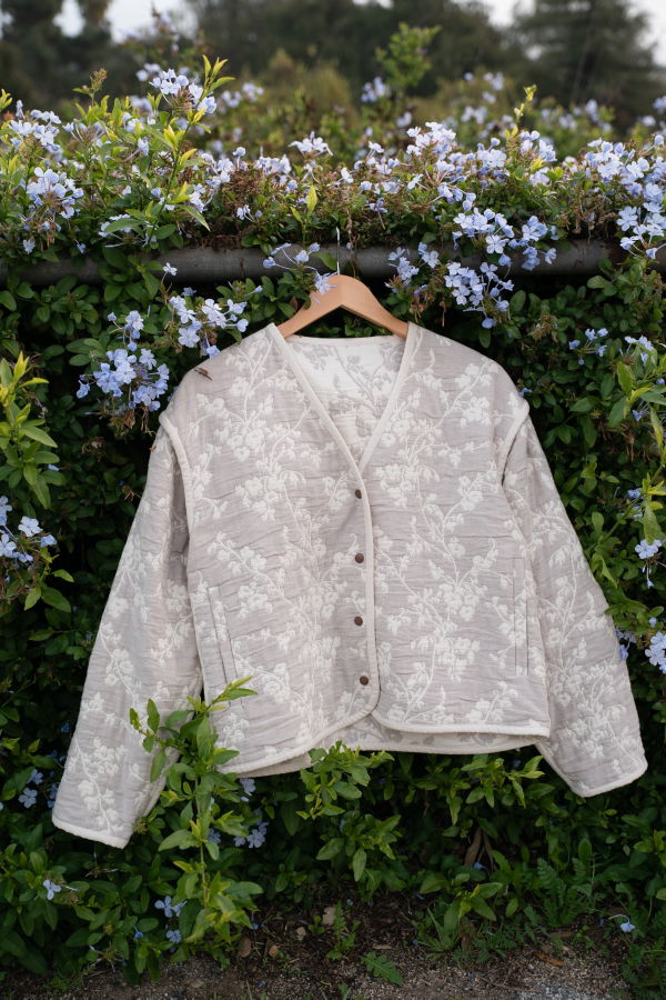 Jess Meany Stone Agave Quilted Coat