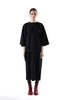 MM6 Maison Margiela Belted Midi Dress - Black - Thumbnail 1