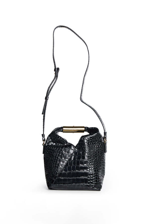 MM6 Maison Margiela Crocodile-Embossed Japanese Small Crossbody Bag